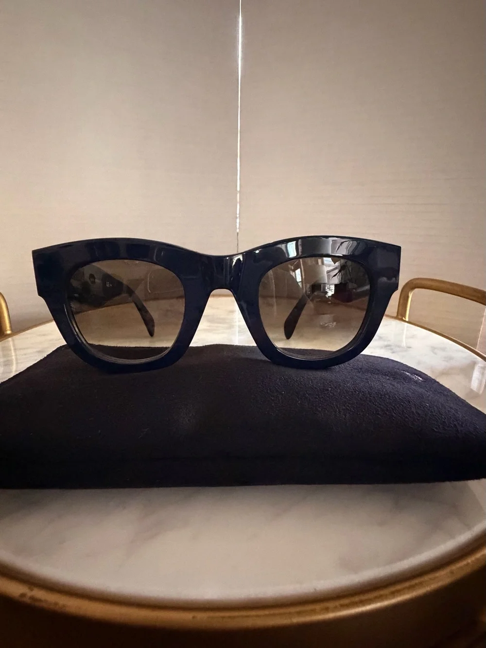 Celine Men’s Dark Blue Square Sunglasses